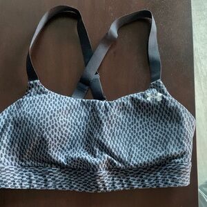 Under Armour Black and Gray Patterned Sports Bra